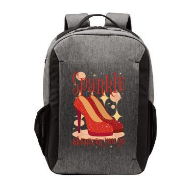 Sparkle Wherever You Go Red Heels Gift For Her Vector Backpack