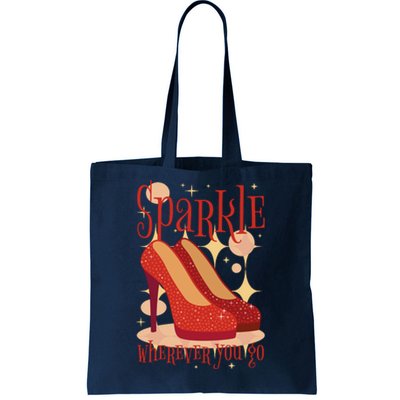 Sparkle Wherever You Go Red Heels Gift For Her Tote Bag