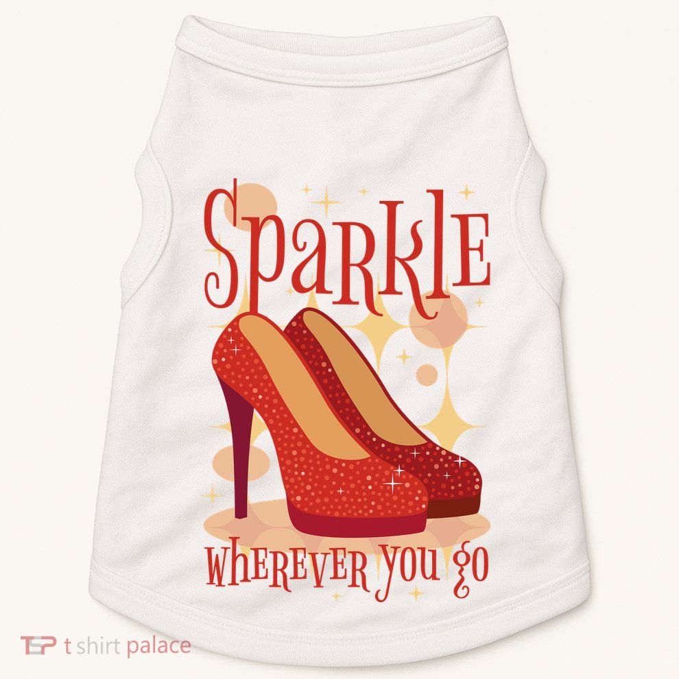 Sparkle Wherever You Go Red Heels Gift For Her Doggie Tank