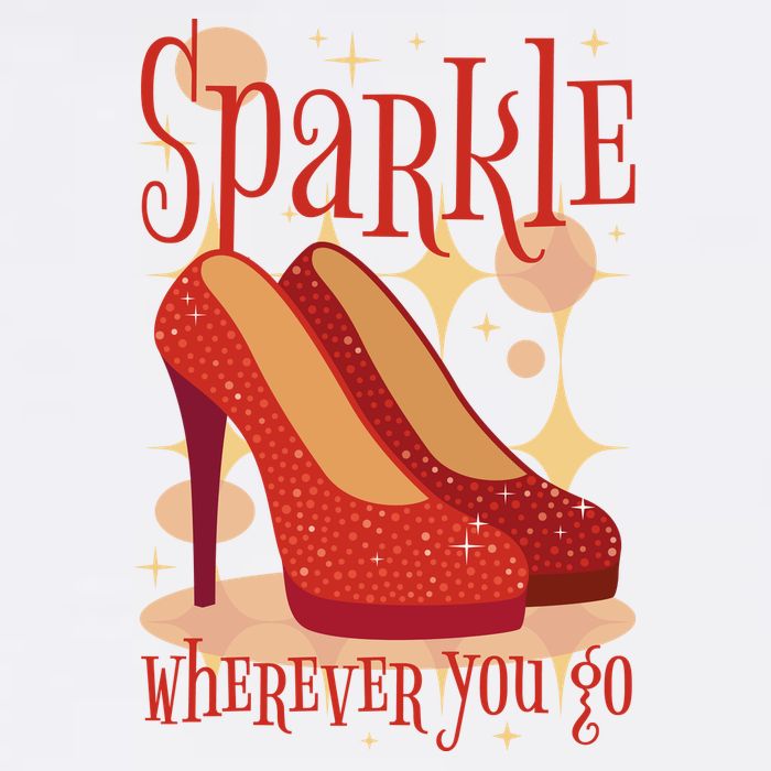 Sparkle Wherever You Go Red Heels Gift For Her Cooling Performance Crew T-Shirt
