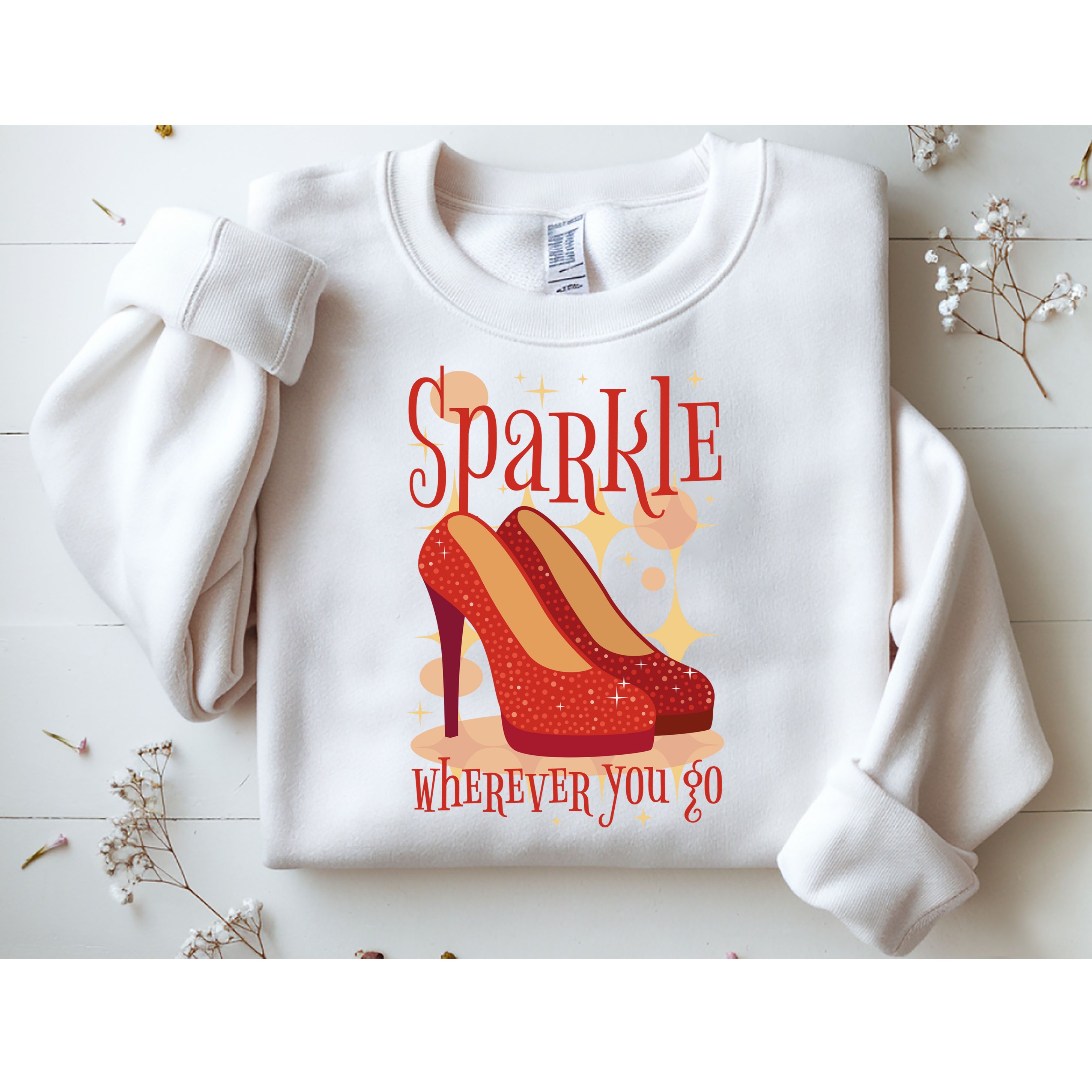 Sparkle Wherever You Go Red Heels Gift For Her Sweatshirt