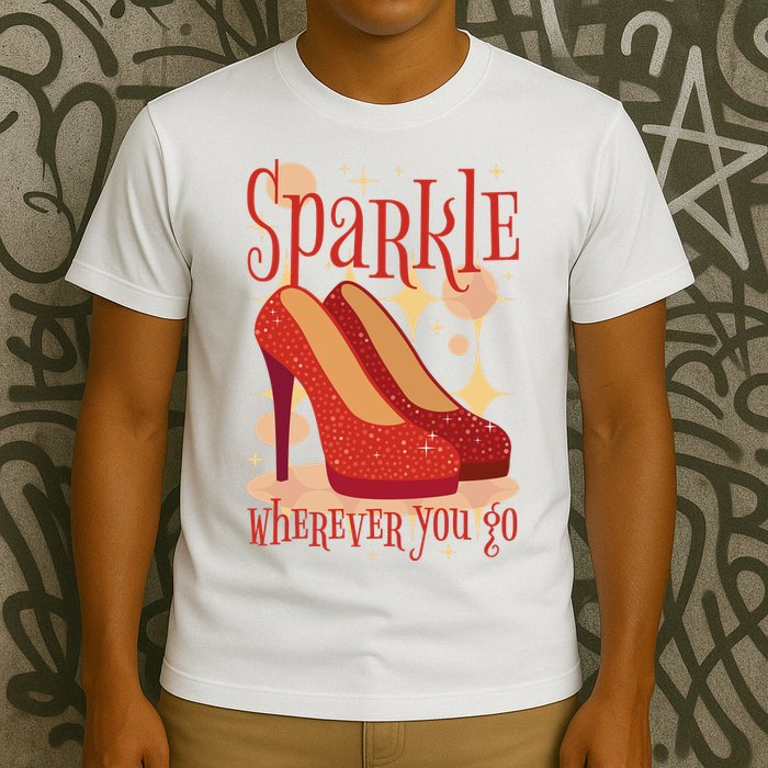 Sparkle Wherever You Go Red Heels Gift For Her T-Shirt
