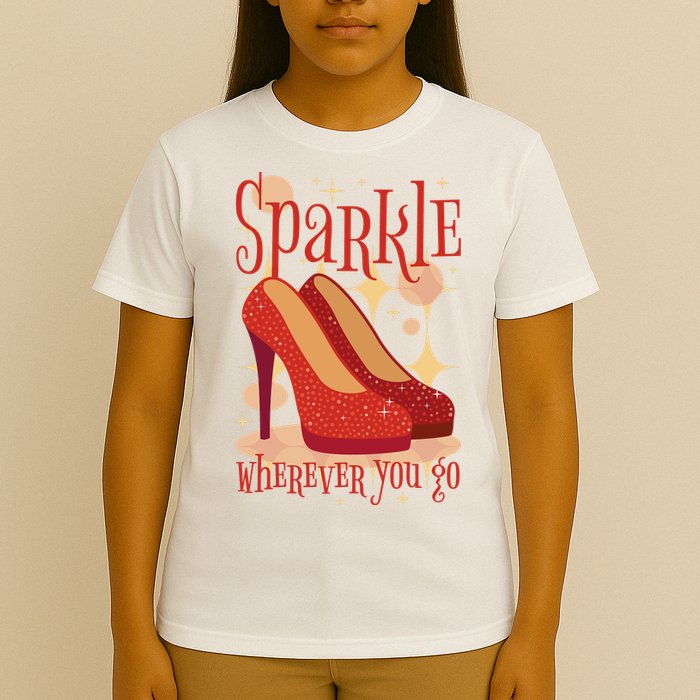 Sparkle Wherever You Go Red Heels Gift For Her T-Shirt