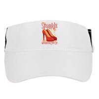 Sparkle Wherever You Go Red Heels Gift For Her Adult Drive Performance Visor
