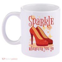 Sparkle Wherever You Go Red Heels Gift For Her 11oz C Handle Ceramic Mug