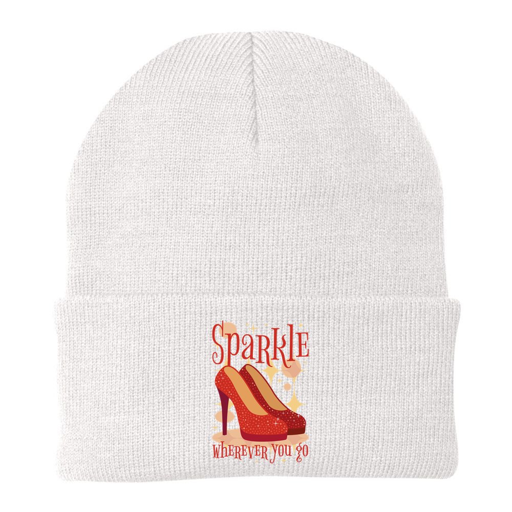Sparkle Wherever You Go Red Heels Gift For Her Beanie