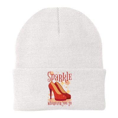 Sparkle Wherever You Go Red Heels Gift For Her Knit Cap Winter Beanie