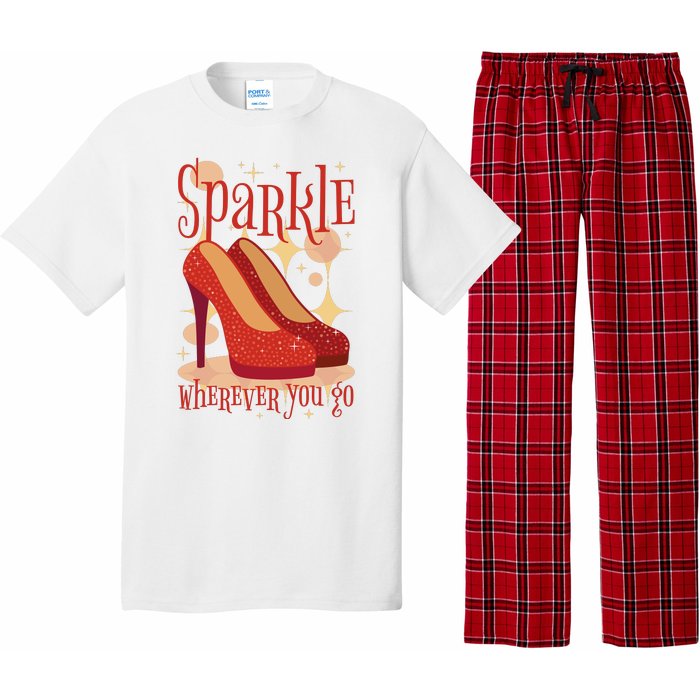 Sparkle Wherever You Go Red Heels Gift For Her Pajama Set