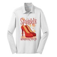 Sparkle Wherever You Go Red Heels Gift For Her Silk Touch Performance Long Sleeve Polo