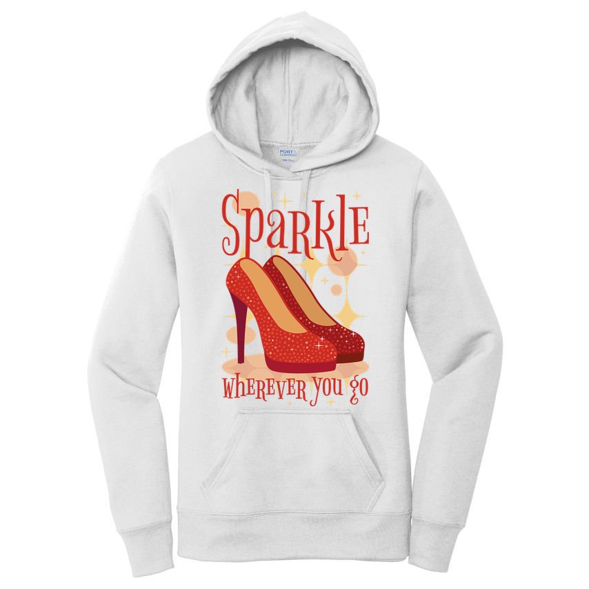 Sparkle Wherever You Go Red Heels Gift For Her Women's Pullover Hoodie