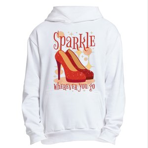 Sparkle Wherever You Go Red Heels Gift For Her Urban Pullover Hoodie