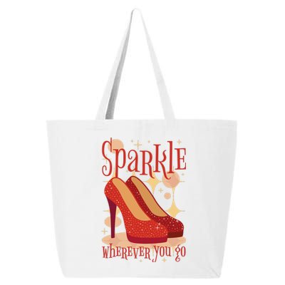 Sparkle Wherever You Go Red Heels Gift For Her 25L Jumbo Tote