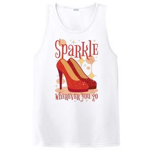 Sparkle Wherever You Go Red Heels Gift For Her PosiCharge Competitor Tank