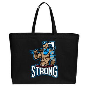 Strong What's Your Excuse? Strong Powerlifter Bodybuilder Cool Gift Cotton Canvas Jumbo Tote