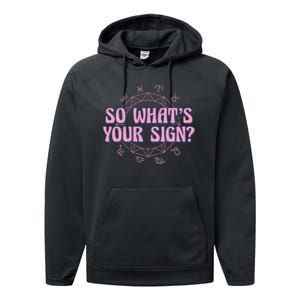 So What's Your Sign Zodiac Performance Fleece Hoodie