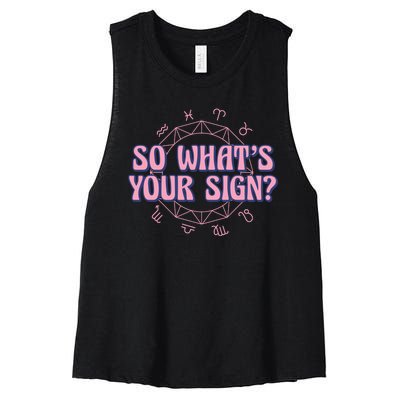 So What's Your Sign Zodiac Women's Racerback Cropped Tank