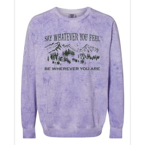 Say Whatever You Feel for Country Music Lover  Colorblast Crewneck Sweatshirt