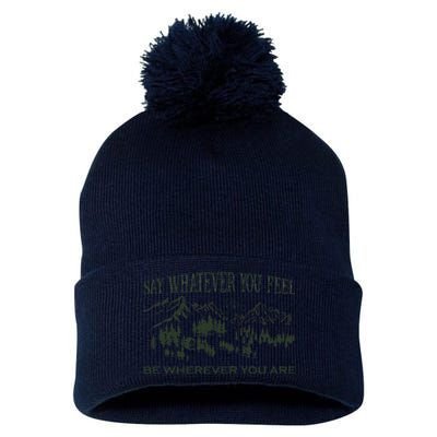 Say Whatever You Feel for Country Music Lover  Pom Pom 12in Knit Beanie