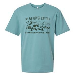 Say Whatever You Feel for Country Music Lover  Sueded Cloud Jersey T-Shirt