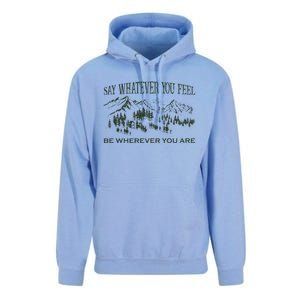 Say Whatever You Feel for Country Music Lover  Unisex Surf Hoodie