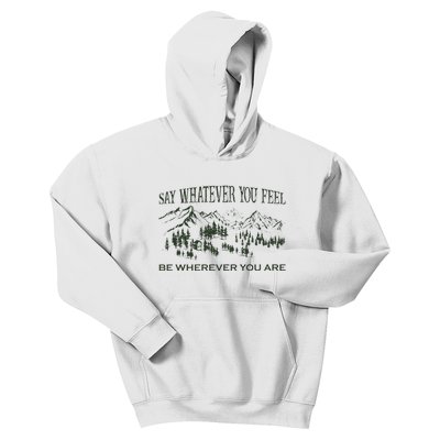 Say Whatever You Feel for Country Music Lover  Kids Hoodie