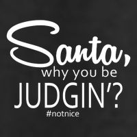 Santa Why You Be Judgin Not Nice Funny Christmas 7 Panel Mesh Trucker Snapback Hat