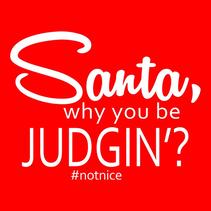 Santa Why You Be Judgin Not Nice Funny Christmas Flatbill Hat
