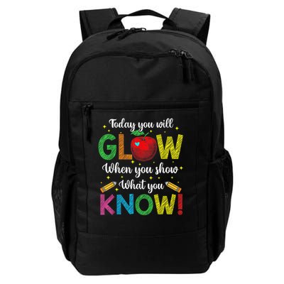 Show What You Know Exam Test Testing Day Students Teachers Daily Commute Backpack