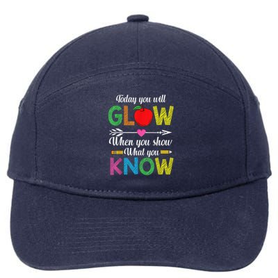 Show What You Know Exam Test Testing Day Students Teachers 7-Panel Snapback Hat