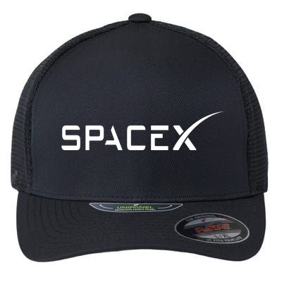 Space X Classic Logo Flexfit Unipanel Trucker Cap