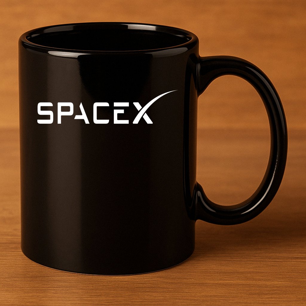 Space X Classic Logo 11oz C Handle Ceramic Mug