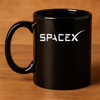 Space X Classic Logo 11oz C Handle Ceramic Mug