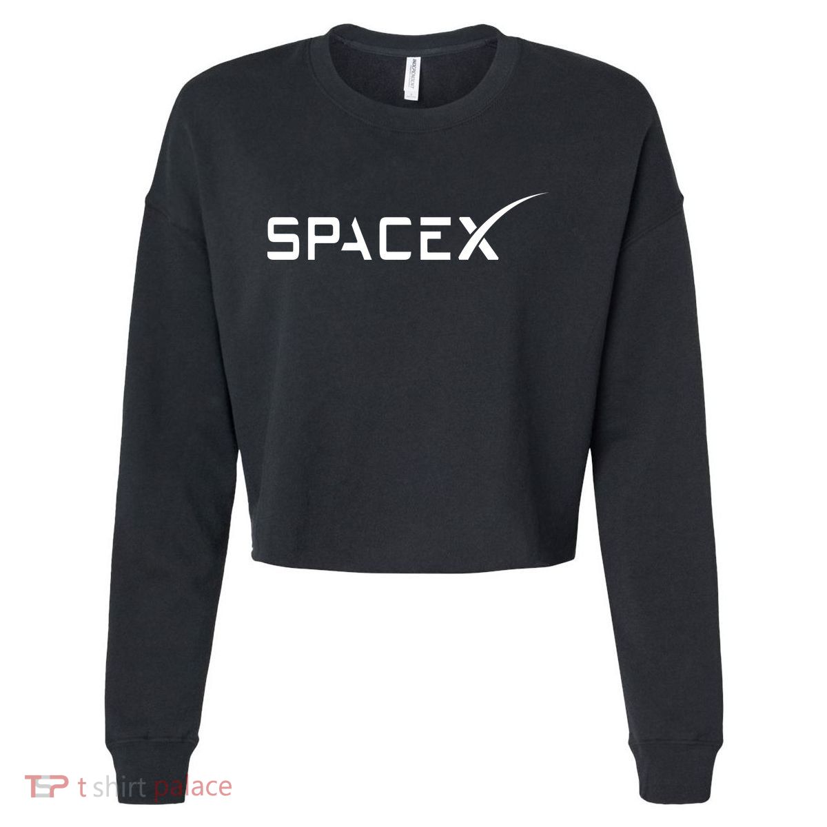 Space X Classic Logo Cropped Pullover Crew
