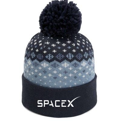 Space X Classic Logo The Baniff Cuffed Pom Beanie