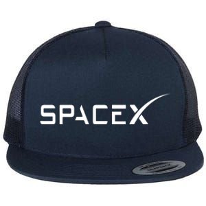 Space X Classic Logo Flat Bill Trucker Hat