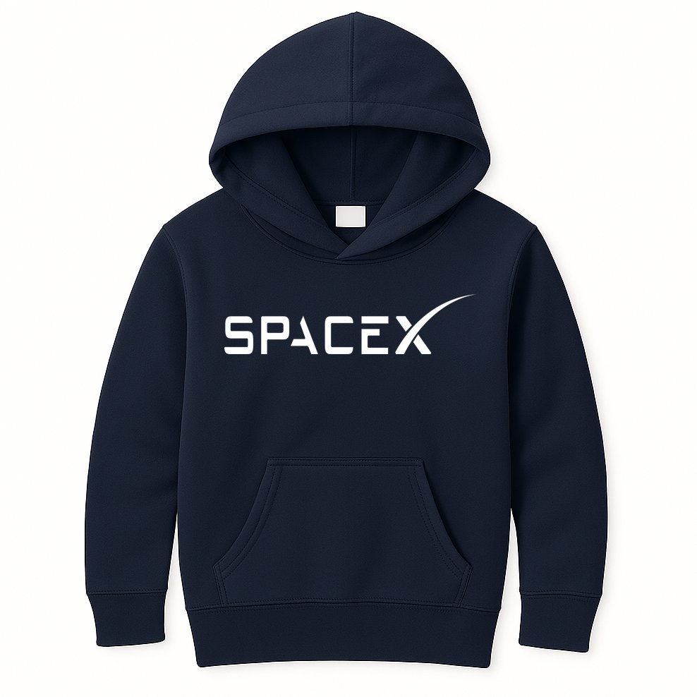 Space X Classic Logo Kids Hoodie