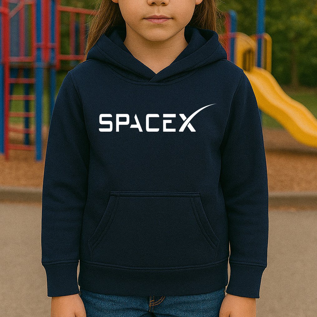 Space X Classic Logo Kids Hoodie