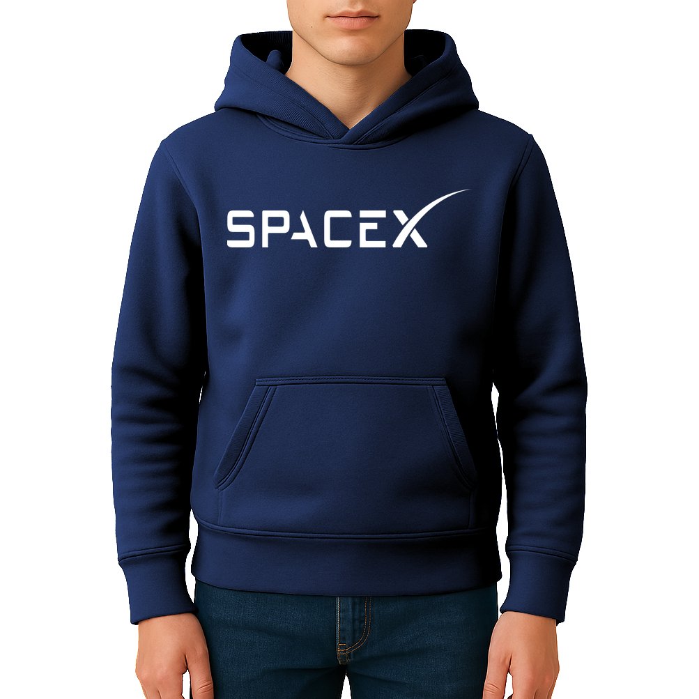 Space X Classic Logo Kids Hoodie