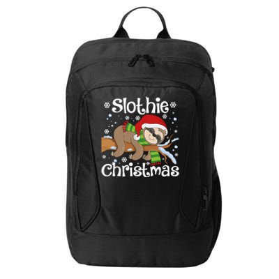 Slothie Xmas Cute Sloth Christmas Pajamas For Wo Girls City Backpack