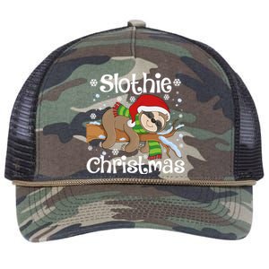 Slothie Xmas Cute Sloth Christmas Pajamas For Wo Girls Retro Rope Trucker Hat Cap