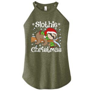 Slothie Xmas Cute Sloth Christmas Pajamas For Wo Girls Women's Perfect Tri Rocker Tank