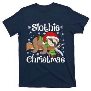 Slothie Xmas Cute Sloth Christmas Pajamas For Wo Girls T-Shirt