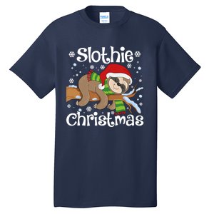 Slothie Xmas Cute Sloth Christmas Pajamas For Wo Girls Tall T-Shirt