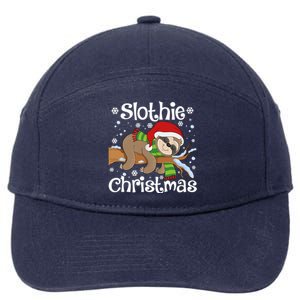 Slothie Xmas Cute Sloth Christmas Pajamas For Wo Girls 7-Panel Snapback Hat