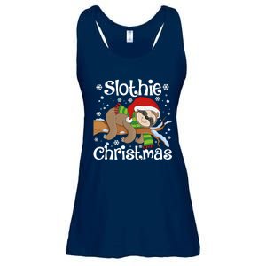 Slothie Xmas Cute Sloth Christmas Pajamas For Wo Girls Ladies Essential Flowy Tank