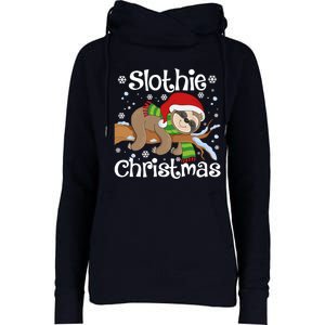 Slothie Xmas Cute Sloth Christmas Pajamas For Wo Girls Womens Funnel Neck Pullover Hood