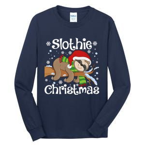 Slothie Xmas Cute Sloth Christmas Pajamas For Wo Girls Tall Long Sleeve T-Shirt