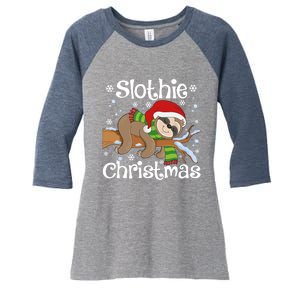 Slothie Xmas Cute Sloth Christmas Pajamas For Wo Girls Women's Tri-Blend 3/4-Sleeve Raglan Shirt