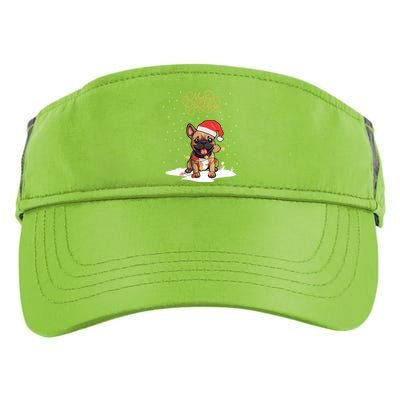 Santa Xmas Frenchie Merry Christmas French Bulldog Puppy Cute Gift Adult Drive Performance Visor