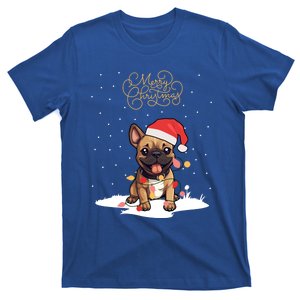 Santa Xmas Frenchie Merry Christmas French Bulldog Puppy Cute Gift T-Shirt